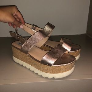 Steve Madden Platform Sandals In Rose 